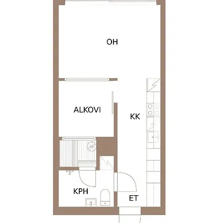 Apartmán Aurinkoranta D5 Saunallinen Kaksio Merinaekymaellae